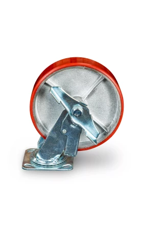 Колесо большегрузное поворотное SCpb 80 200 мм полиуретановое с тормозом (N) 1024153 купить в Нефтеюганске