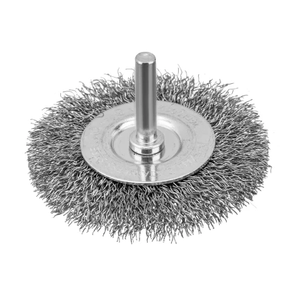 Набор щеток для дрели Denzel, 2 Плоские 50-75мм, 3 Чашки 25-50-75мм, шпилька,  нерж.вит. проволока 74493 купить в Нефтеюганске