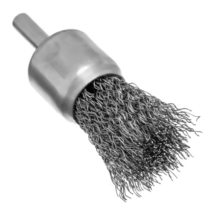 Набор щеток для дрели Denzel, 2 Плоские 50-75мм, 3 Чашки 25-50-75мм, шпилька,  нерж.вит. проволока 74493 купить в Нефтеюганске