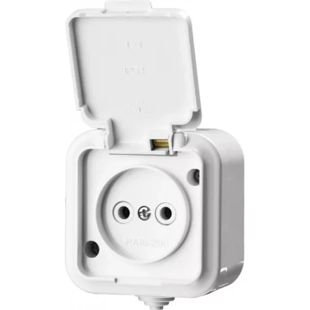 Розетка STAYER &quot;MASTER&quot; &quot;MAXIMA&quot; одноместная, с защитной крышкой, IP54, 10А, 220В 54305-W купить в Нефтеюганске