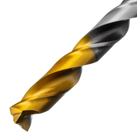 Сверло спиральное по металлу Denzel, 8,5 x 117мм, Р6М5, Golden Tip, многогранная заточка, 718283 купить в Нефтеюганске