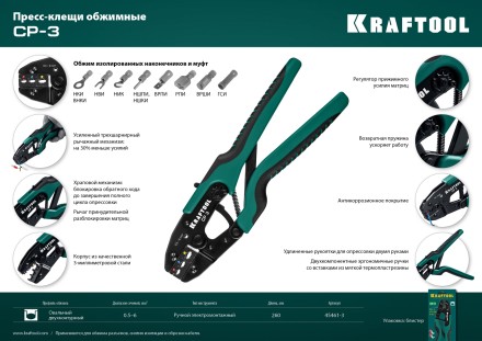 Пресс-клещи PKS-3 для изолированных наконечников 45461-3 купить в Нефтеюганске