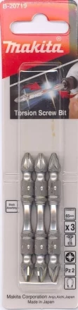 Биты Makita PZ2 65мм 3шт, 2-х сторонние (B-20719) купить в Нефтеюганске