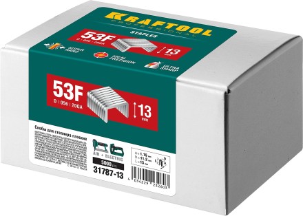 Скобы тип 20GA (53F / D / 056) 5000 шт 31787-13 купить в Нефтеюганске