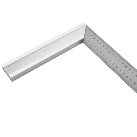 Угольник стальной 400 мм, нержавеющая сталь, градуировка, алюминиевое основание Denzel 32398 купить в Нефтеюганске