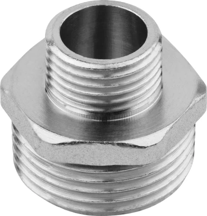 Бочонок ЗУБР &quot;ЭКСПЕРТ&quot; переходной, никелированная латунь, 1/2&quot;-3/4&quot; 51241-1/2-3/4 купить в Нефтеюганске