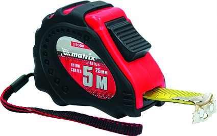 Рулетка Status autostop magnet+ 7,5 м х 25 мм обрезиненная нейлоновое покрытие  MATRIX 31009 купить в Нефтеюганске
