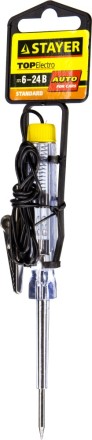 Пробник STAYER &quot;STANDARD&quot; для автопроводки, 6-24В, флажок-подвеска 2573-24V_z01 купить в Нефтеюганске