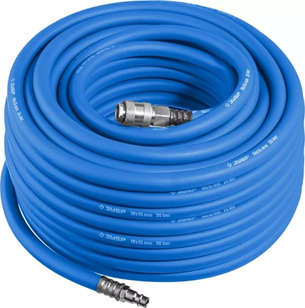 ЗУБР 20 м, 10 х 15 мм, 20 бар, воздушный шланг с фитингами рапид, Профессионал (6481-20) купить в Нефтеюганске