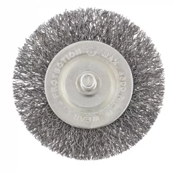 Щетка для дрели 60 мм плоская со шпилькой витая проволока СИБРТЕХ 744467