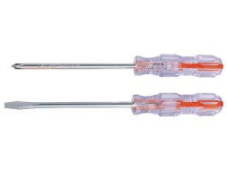Отвертка Сrystal SL5,0 х 150 мм прозрачная рукоятка углерод. сталь SPARTA 134013