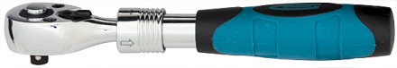 Ключ телескопический трещоточный 1/4&quot; 150-200 мм CrV хромир. 2-х комп. рукоятка  Gross 14074 купить в Нефтеюганске