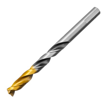 Сверло спиральное по металлу Denzel 9 x 125мм, Р6М5, Golden Tip, многогранная заточка, 718284 купить в Нефтеюганске