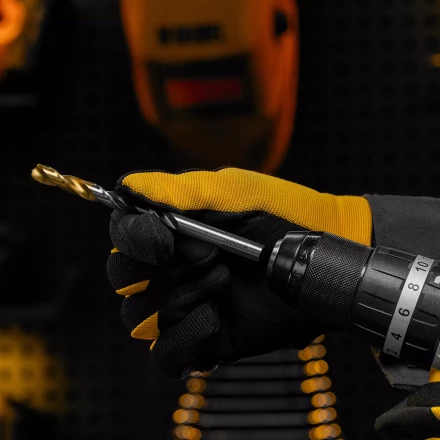 Сверло спиральное по металлу Denzel 9 x 125мм, Р6М5, Golden Tip, многогранная заточка, 718284 купить в Нефтеюганске