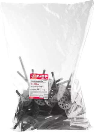 Дюбель ЗУБР &quot;МАСТЕР&quot; для изоляционных материалов полипропиленовый, металлический стержень, 10 x 200 мм, 50 шт 4-301525-10-200_z01 купить в Нефтеюганске