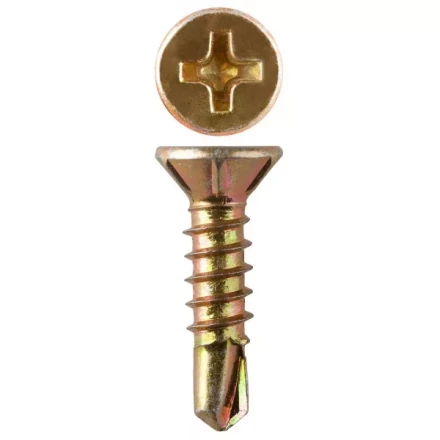 Саморезы ЗУБР &quot;МАСТЕР&quot; со сверлом для оконного профиля, жёлтопассивированные, 3.9x32мм, 35шт 300236-39-032 купить в Нефтеюганске