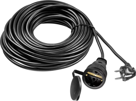 Удлинитель-шнур "ПВС 315-Ш", 20 м, 3500 Вт, 1 гнездо, IP44, ПВС 3х1,5 мм2, ЗУБР 55020-20 купить в Нефтеюганске