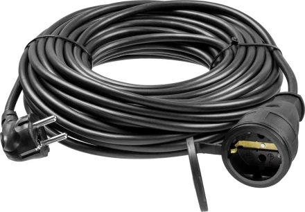 Удлинитель-шнур "ПВС 315-Ш", 20 м, 3500 Вт, 1 гнездо, IP44, ПВС 3х1,5 мм2, ЗУБР 55020-20 купить в Нефтеюганске