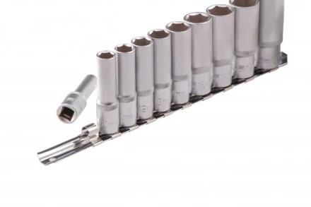 Набор удлиненных торцевых головок 3/8 шестигранные CrV 10 шт 8-19 мм Stels 13604 купить в Нефтеюганске