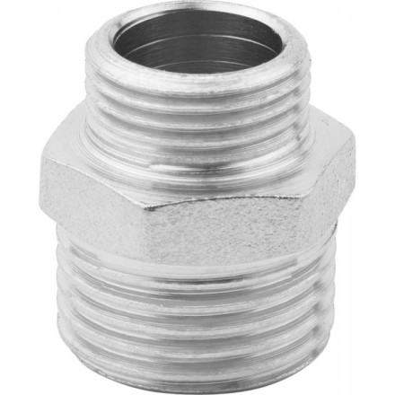 Бочонок ЗУБР &quot;ЭКСПЕРТ&quot; переходной, никелированная латунь, 1/2&quot;-3/8&quot; 51243-1/2-3/8 купить в Нефтеюганске