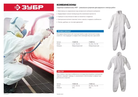 Комбинезоны защитные серия МАСТЕР купить в Нефтеюганске