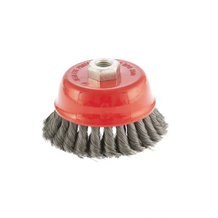 Щетка для УШМ 125 мм М14 &quot;чашка&quot; двухрядная крученая проволока 0,5 мм MTX 74683 купить в Нефтеюганске