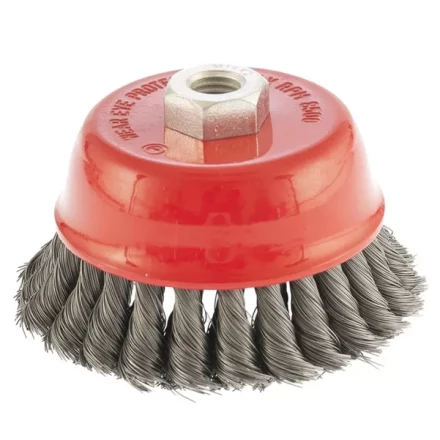 Щетка для УШМ 125 мм М14 &quot;чашка&quot; двухрядная крученая проволока 0,5 мм MTX 74683 купить в Нефтеюганске