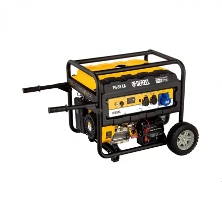 Генератор бензиновый PS 55 EA, 5.5 кВт, 230 В, 25 л, коннектор автоматики 5 PIN, электростартер Denzel 9468743 купить в Нефтеюганске