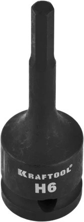 Торцовая головка KRAFTOOL &quot;INDUSTRIE QUALITAT&quot; ударная (1/2&quot;), HEX, Cr-Mo, фосфатированная, H6 27950-06_z01 купить в Нефтеюганске