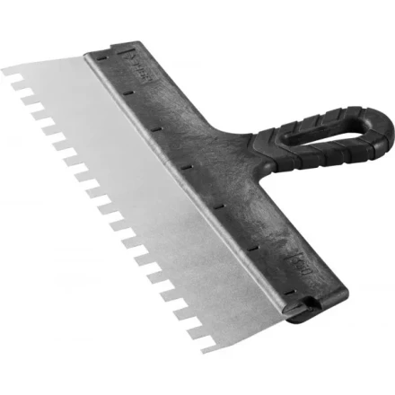 Шпатель ЗУБР &quot;МАСТЕР&quot; ФАСАДНЫЙ, нержавеющее полотно, 350мм, зуб 10х10мм 10078-35-10 купить в Нефтеюганске