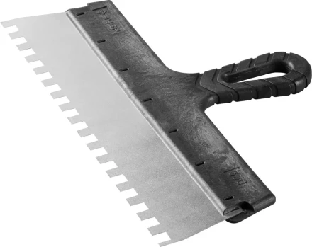 Шпатель ЗУБР &quot;МАСТЕР&quot; ФАСАДНЫЙ, нержавеющее полотно, 350мм, зуб 10х10мм 10078-35-10 купить в Нефтеюганске