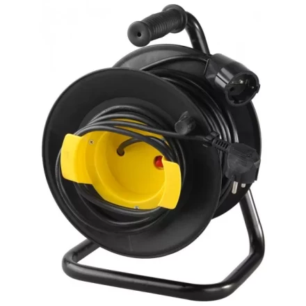 Удлинитель электрический с заземлением на катушке, евро, 1 гнезда, 50м, СВЕТОЗАР SV-55079-50 купить в Нефтеюганске