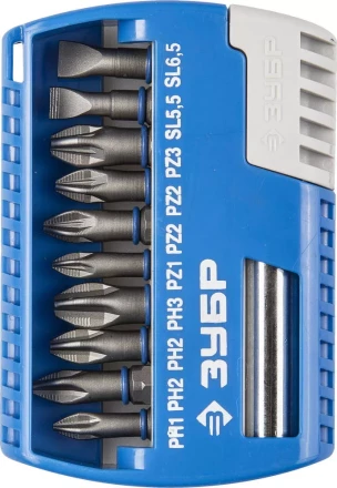 ЗУБР 11 шт, набор бит с магнитным адаптером (26050-H11) купить в Нефтеюганске