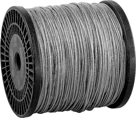 Трос стальной ЗУБР &quot;ПРОФЕССИОНАЛ&quot;, оцинкованный, DIN 3055, в оплетке ПВХ, d=8/10 мм, L=60 м 4-304120-08-10 купить в Нефтеюганске