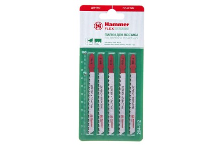 Пилки для лобзика HAMMER JG WD T101B (5шт.) купить в Нефтеюганске