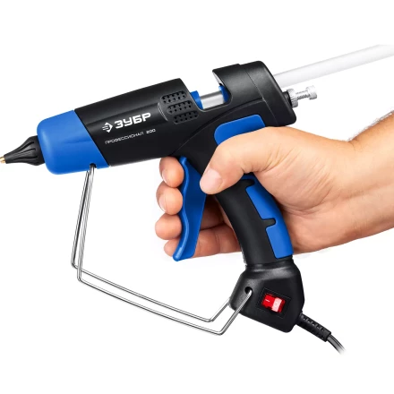 ЗУБР 200, d 11 мм, 20 г/мин, электрический термоклеевой пистолет, Профессионал (06852-11) купить в Нефтеюганске