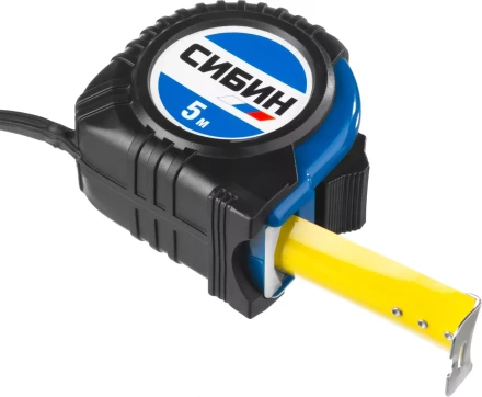 Рулетка СИБИН, обрезиненный пластиковый корпус, 5м/25мм 34019-05-25 купить в Нефтеюганске