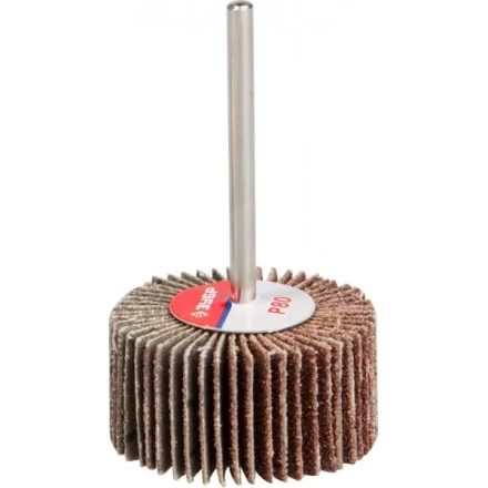 Круг шлифовальный ЗУБР &quot;МАСТЕР&quot; веерный лепестковый, на шпильке, тип КЛО, зерно-электрокорунд нормальный, P80, 15х30мм 36600-080 купить в Нефтеюганске