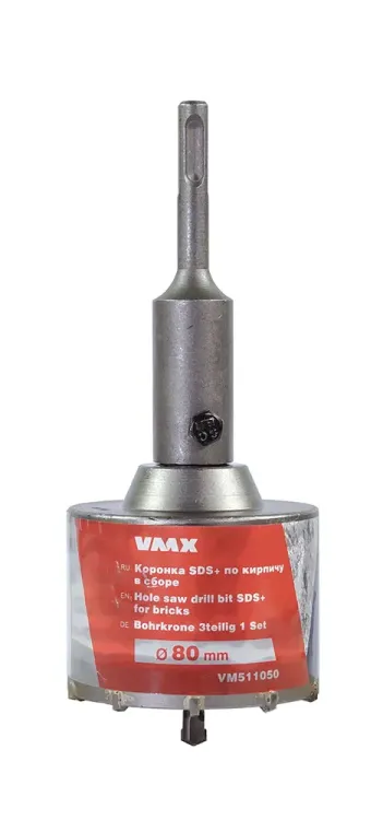 Коронка SDS+ ф80 мм по кирпичу в сборе VMX 511050 купить в Нефтеюганске