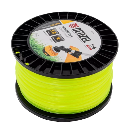 Леска для триммера звезда Denzel, 3,0мм х 166м, на DIN катушке FLEX CORD, 96288 купить в Нефтеюганске