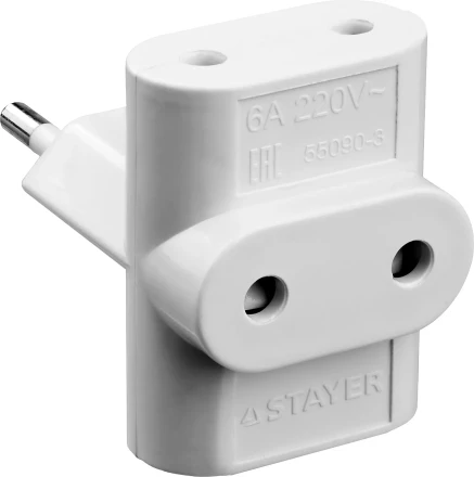 Разветвитель электрический MAXElectro, STAYER 55090-3, 3 гнезда, 6А/220В 55090-3 купить в Нефтеюганске
