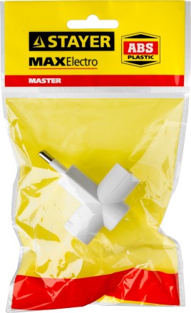 Разветвитель электрический MAXElectro, STAYER 55090-3, 3 гнезда, 6А/220В 55090-3 купить в Нефтеюганске