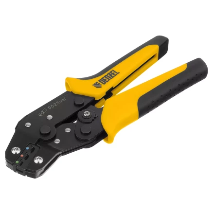 Клещи для обжима Denzel 17747 изолир. наконечников НКИ и НВИ, разъемов РПИ, гильз ГСИ, 0,5 - 2,5 мм2 купить в Нефтеюганске