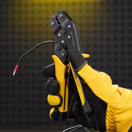 Клещи для обжима Denzel 17747 изолир. наконечников НКИ и НВИ, разъемов РПИ, гильз ГСИ, 0,5 - 2,5 мм2 купить в Нефтеюганске