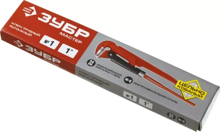 Ключ трубный ЗУБР &quot;МАСТЕР&quot; рычажный, прямые губки, цельнокованный, № 1, 1&quot; 27314-1 купить в Нефтеюганске