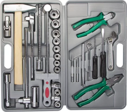 Набор слесарно-монтажного инструмента НИЗ &quot;УНИВЕРСАЛ - 2&quot;, сталь 40Х, в пластиковом кейсе, 29 предметов 27620 купить в Нефтеюганске