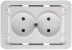 Розетка СВЕТОЗАР &quot;ГАММА&quot; двойная, цвет белый, 16А/~250В SV-54102-W купить в Нефтеюганске