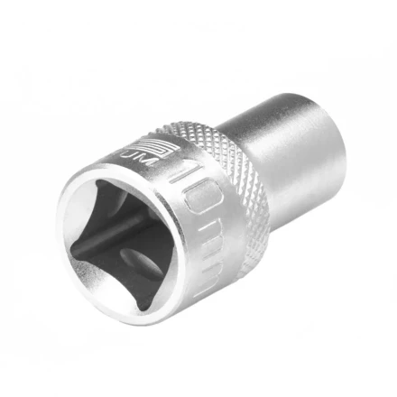 Головка торцевая 10 мм двенадцатигранная CrV под квадрат 1/2 хромированная Stels 13651 купить в Нефтеюганске