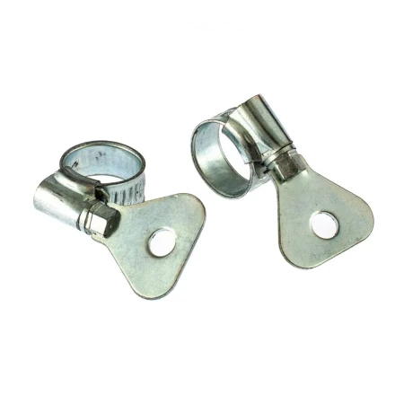 Хомуты металлические червячные 10-16 мм ширина 10 мм W1 с металлическим ключом 2 шт Сибртех 476487 купить в Нефтеюганске