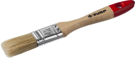 Кисть плоская  ЗУБР &quot;УНИВЕРСАЛ-МАСТЕР&quot;, натуральная щетина, деревянная ручка, 25мм 4-01003-025 купить в Нефтеюганске